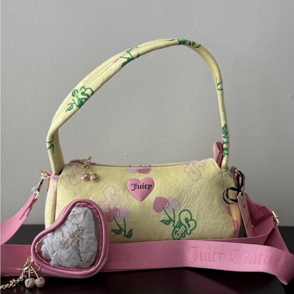 Juicy Couture Retro Juicy Cherry Shoulder Bag - Yellow Iris Multi